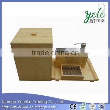 Alibaba express china hot sale bamboo bathroom accessory set                        
                                                Quality Choice