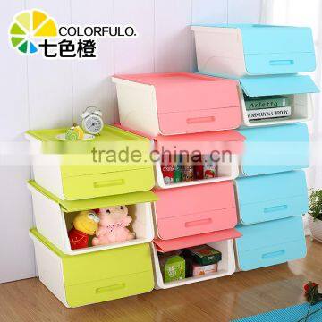 Multipurpose superposable colorful storage box