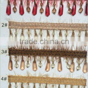 [YZLACE] Tassels Lace curtains Wholesale 10088