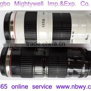 Long Lens Mug with Brown Glass Lid