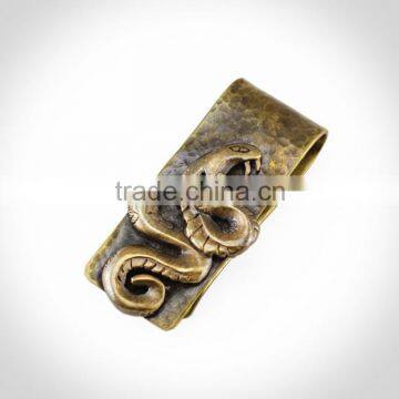 hot sell 3D custom old coins design brass metal money clip