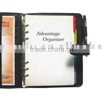 MICROFIBRE MATERIAL SOFT COVER NOTEBOOK WITH BINDER