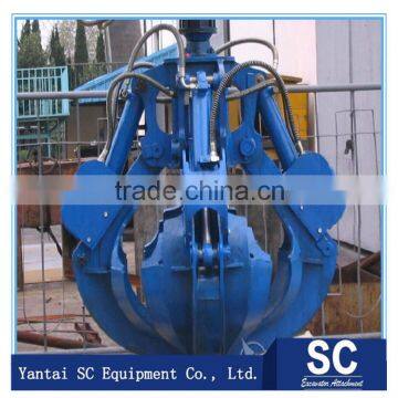 hydraulic rotational orange peel grab/grapple excavator scrap grapple for scrap metal