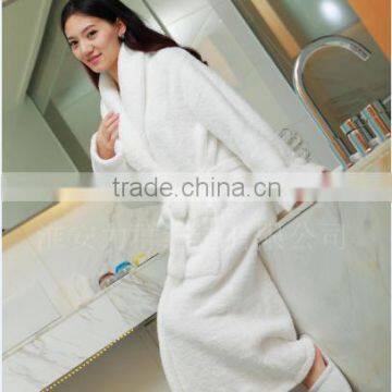 Chenille Bathrobe Men's White Luxury Hotel Bathrobe