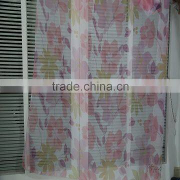 Newest French 100% Polyester Printed Voile Curtain Fabric With Different Color