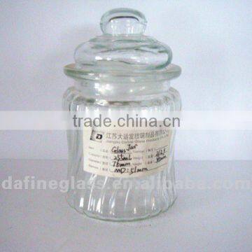 custom made glass Candle Holder with sealed glass cap cheap price