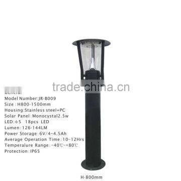 Stainless steel 2.5w lantern with CE and IP65 solar garden light, solar lawn light, solar outdoor lighting