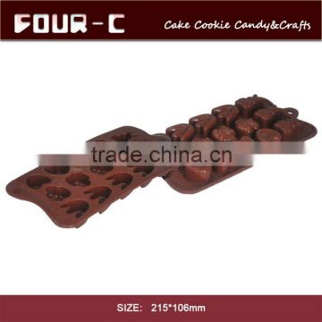 Rabbit & insects candy mould, silicone chocolate mould