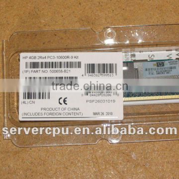 500658-B21 4GB 1x4GB PC3-10600 Registered CAS 9 Dual Rank x4 DRAM Memory Kit