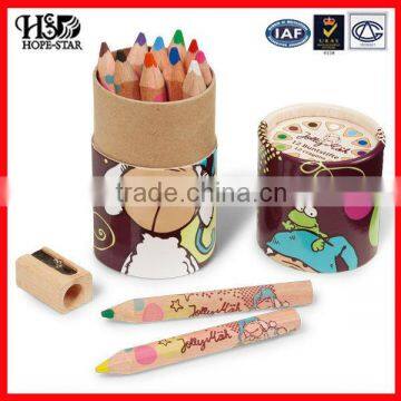 Cute factory price kraft paper pencil box for children,packaging kraft paper tube for pencil