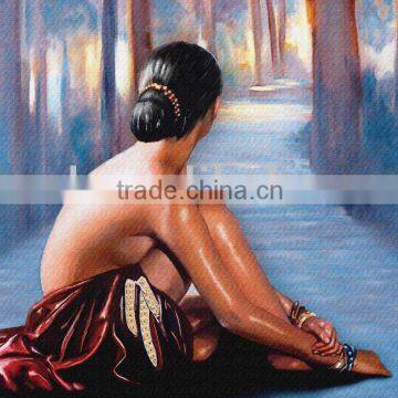 Newest handmde hot selling sex woman oil painting on canvas for decor