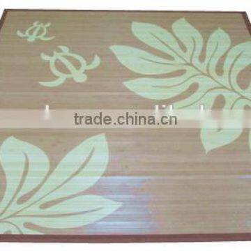 Flower Print Bamboo Carpet