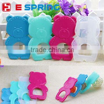 2016 Popular Animal Shaped Baby Teethers Bear Shape EVA Teether BPA Free FDA Passed