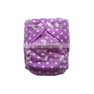 2016 popular!!! minky washable PUL outer layer and suede cloth inner cloth diaper/nappy with double-row snap-type