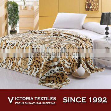 natural soft micro fiber 100% polyester 3D flannel blanket tiger print