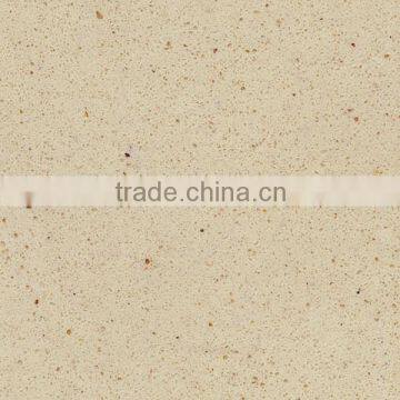 artificial Cream prefab quartz stone countertop