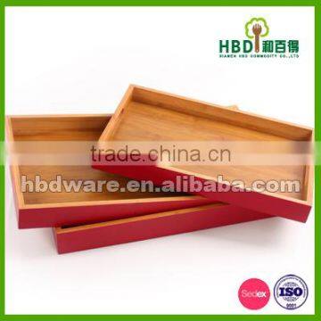 Best Selling Premium Bamboo Food Wooden Serving Tray for Sale photo-5