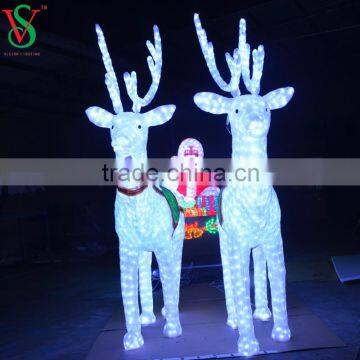 LED Acrylic Reindeer Sleigh