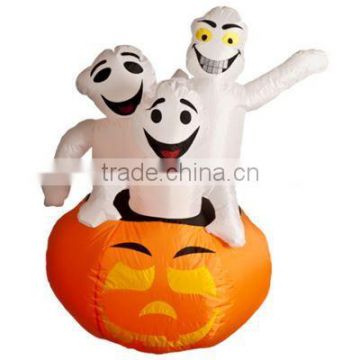 1.22m Inflatable Halloween Pumpkin with 3 Ghosts Jumping Out