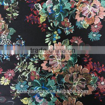 Vintage African Style Flower Print Microfiber Fabric for Clothing