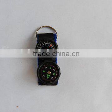 compass,plastic compass,Plastic Keyring Compass with Thermometer
