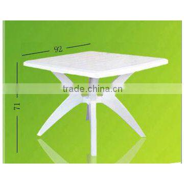 White garden plastic table