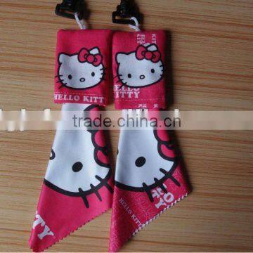 promotional microfiber key chain cleaning cloth/eyeglasses cleaning cloth/key chain cloth