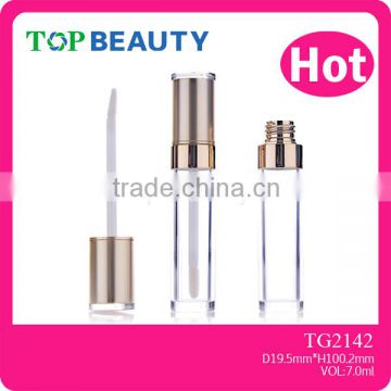 TG2142- 7ml Round Empty Clear Plastic Tube Lip Gloss