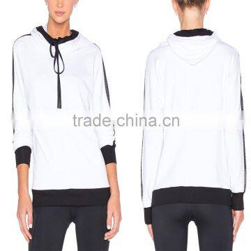 Tops Tennic Baseball Running Long Sleeve White Polyester Dry Fit Woman Sports Hoody