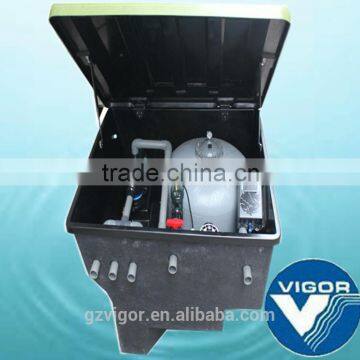 Fiberglass underground swimming pool integrative filter for filtration system