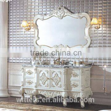 Presidents choice hotel furniture for bathroom vanity cabinet with emperador marble and slab countertop WTS319