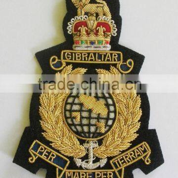 Royal Marines Gold Wire Blazer Badges, Hand Embroidered Badges photo-3