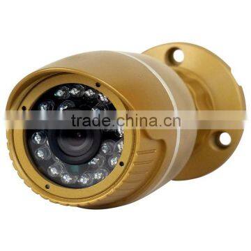 Cheap security bullet metal hd 720p 1MP cctv waterproof golden AHD camera