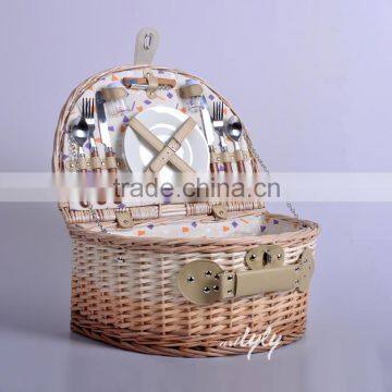 wicker outdoor picnic basket from china