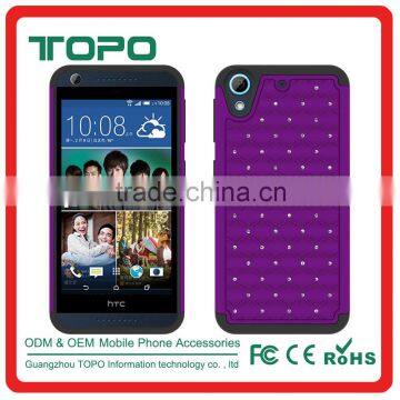 Shockproof Dual Layer Silicone PC Hard Case Studded Diamond Hybrid Case For HTC Desire 626 photo-5