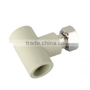 2016 PPR Elbow Plastic Fitting Tee with Tap Connector Male China Supplier