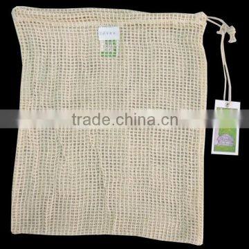 Cotton Mesh Drawstring Bag