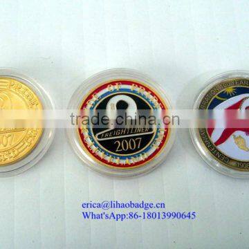 Metal Emblem Lapel Pin , Soft Enamel Process, Gold Plated, Butterfly Clutch