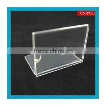 supermarket transparent acrylic price stand for displaying