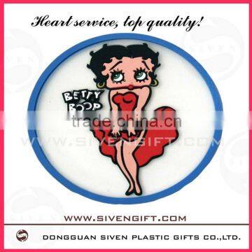 2014 lovely plastic blank coasters