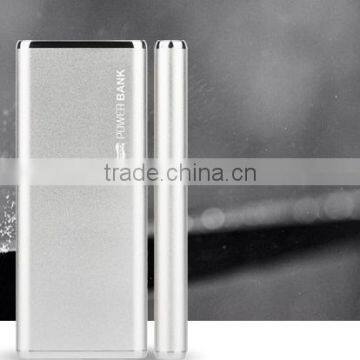 High Quality 10000mah Power Bank Alu Body, 10000mah Power Bank CE/ROSH/FCC, Silver Alu Power Bank