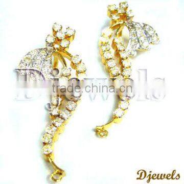 Diamond Gold Earrings, Diamond Earrings, Daimond Jewelry photo-2