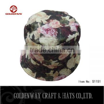 Fashion Cotton Flower Bucket Hat Wholesale