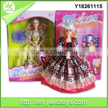 popular 11.5'fashion doll with wedding dress toy doll