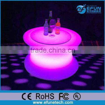 White Plastic RGB Color Led Bar Table, Light up Party Cocktail Tables photo-1