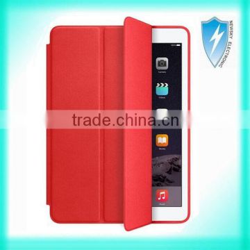 Genuine Leather Smart Case Cover Slim Wake Protector For Apple iPad Air 2 Red