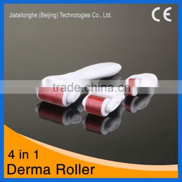 Replaceable head 4 in 1 dermaroller,hair loss treatment micro rolling system -L013C