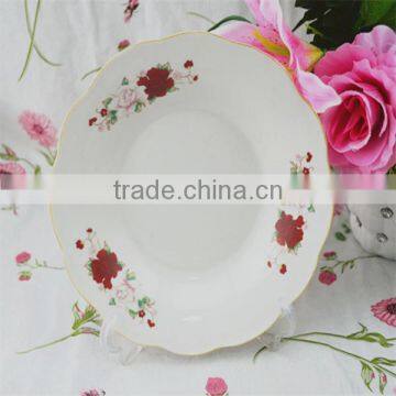 High quality and low price cermic dinner set with hand printed for own factory made in china