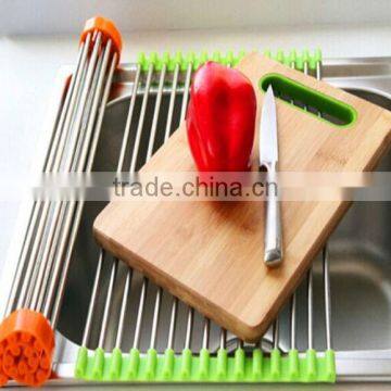 High Quality Silicone Stainless Steel Dish Rack Drainer Draining Rack