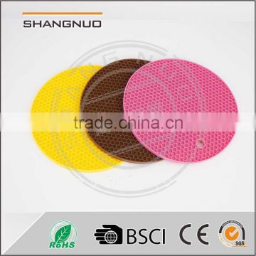 Round Shape Colorful Silicone Pot Mat